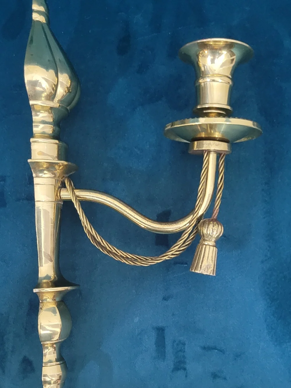 Solid Brass Candle Sconce Pair 12